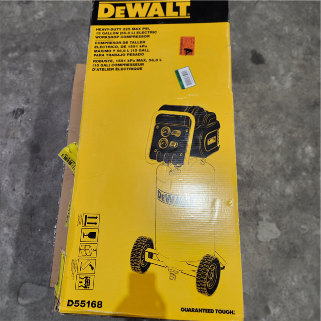 Houston Location - DEWALT 15 Gal. Portable Electric Air Compressor Appears  IN NEW Condition