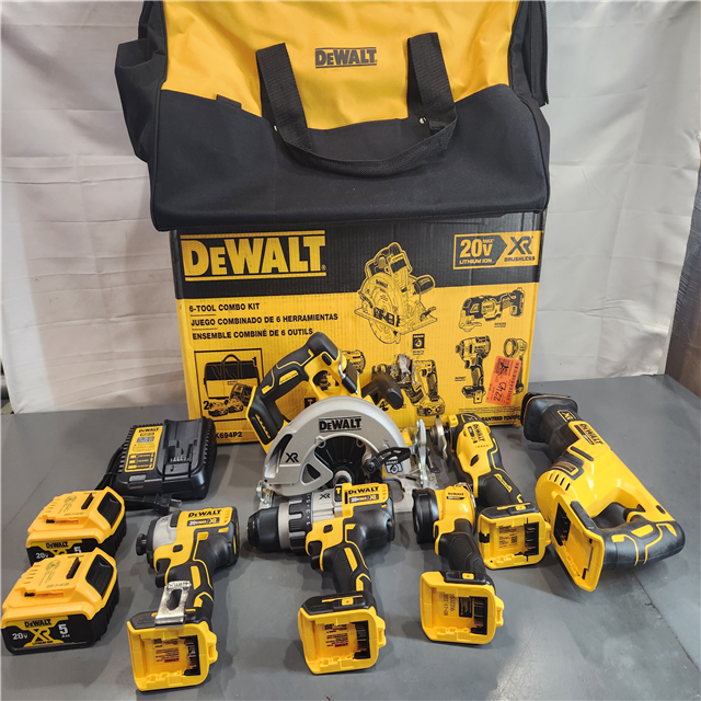 DeWalt 20 Volt MAX XR Lithium Ion Brushless Cordless Combo Kit 6