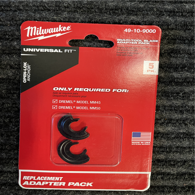 Milwaukee 49-10-9000 OPEN-LOK Multi-Tool Adapters for Dremel MM45 and mm50