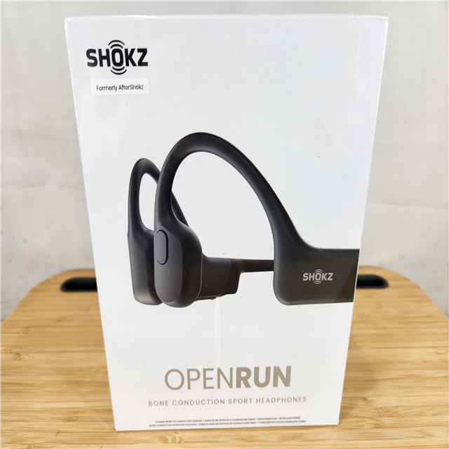Shokz OpenRun Bone Conduction Open-Ear Endurance Headphones Black