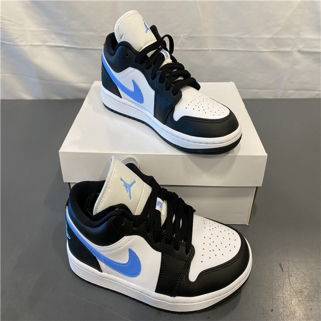 NEW Jordan 1 Low Black University Blue White W Size UK 5.5 EU