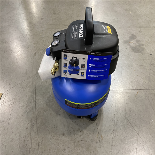 KOBALT 6GAL Portable Pancake Air Compressor Appears in like new condition