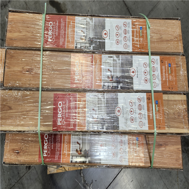 DALLAS LOCATION Pergo Outlast+ Arden Blonde Hickory 12 mm T x 6.1 in. W Waterproof Laminate