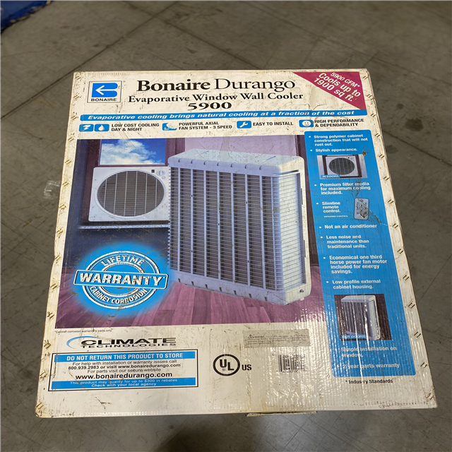 DALLAS LOCATION BONAIRE DURANGO EVAPORAITIVE WINDOW WALL COOLER 5900