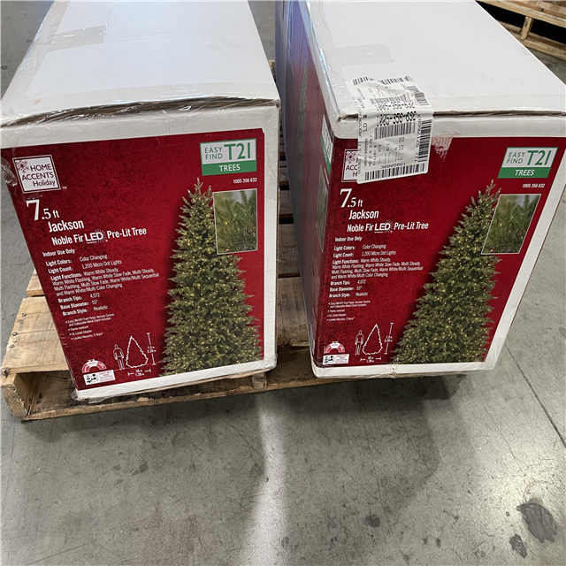 CaLIFORNIA ASIS 7.5 Ft Jackson Noble Fir LED PreLit Tree (2 Boxes)