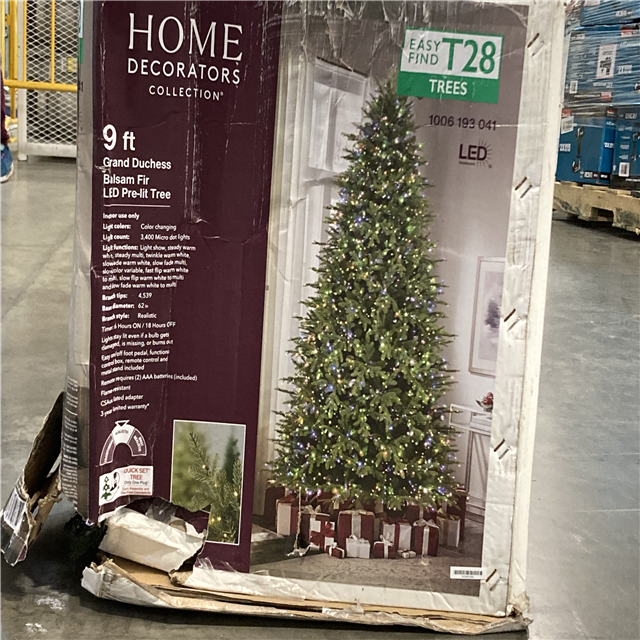NEW Home Accents Holiday 9 Ft. Grand Duchess Balsam Fir LED PreLit