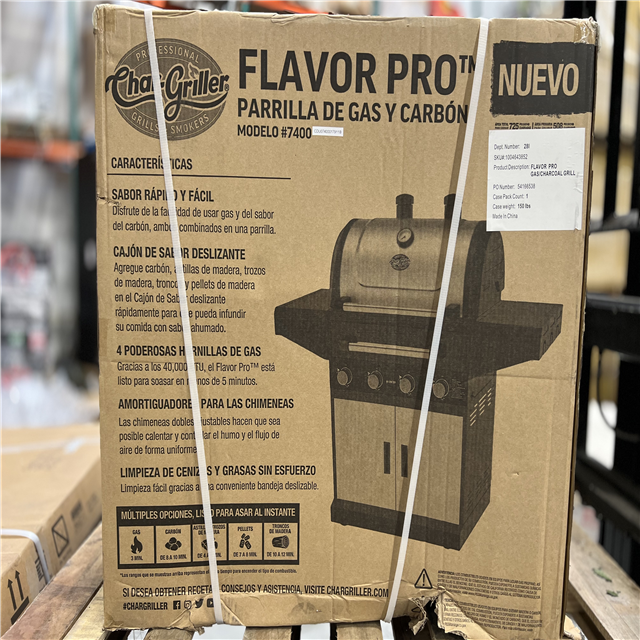 DALLAS LOCATION ASIS CharGriller Flavor Pro 4Burner Propane, Wood