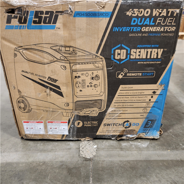 Dallas Location AsIs Pulsar 4,500Watt/3,700Watt Generator